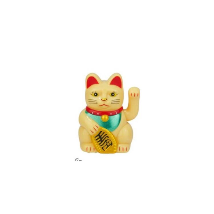 GATO DE LA SUERTE 13 CM DORADO