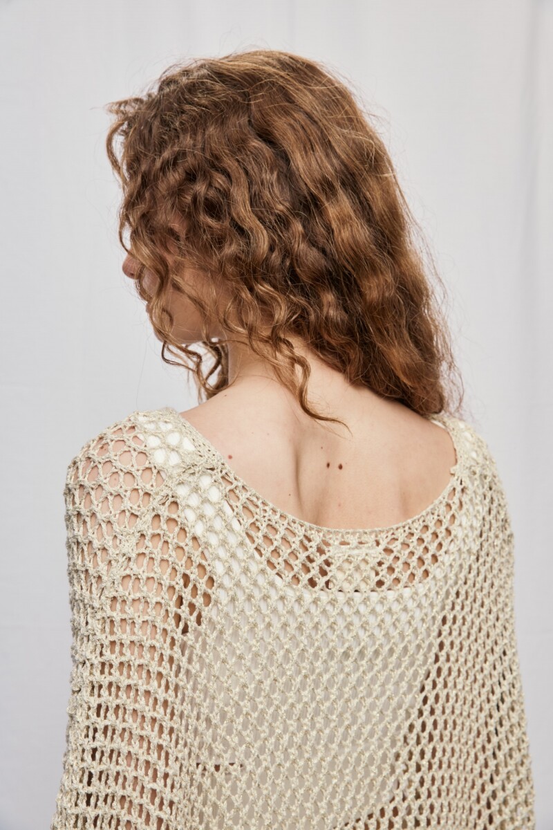 PONCHO STAR Beige