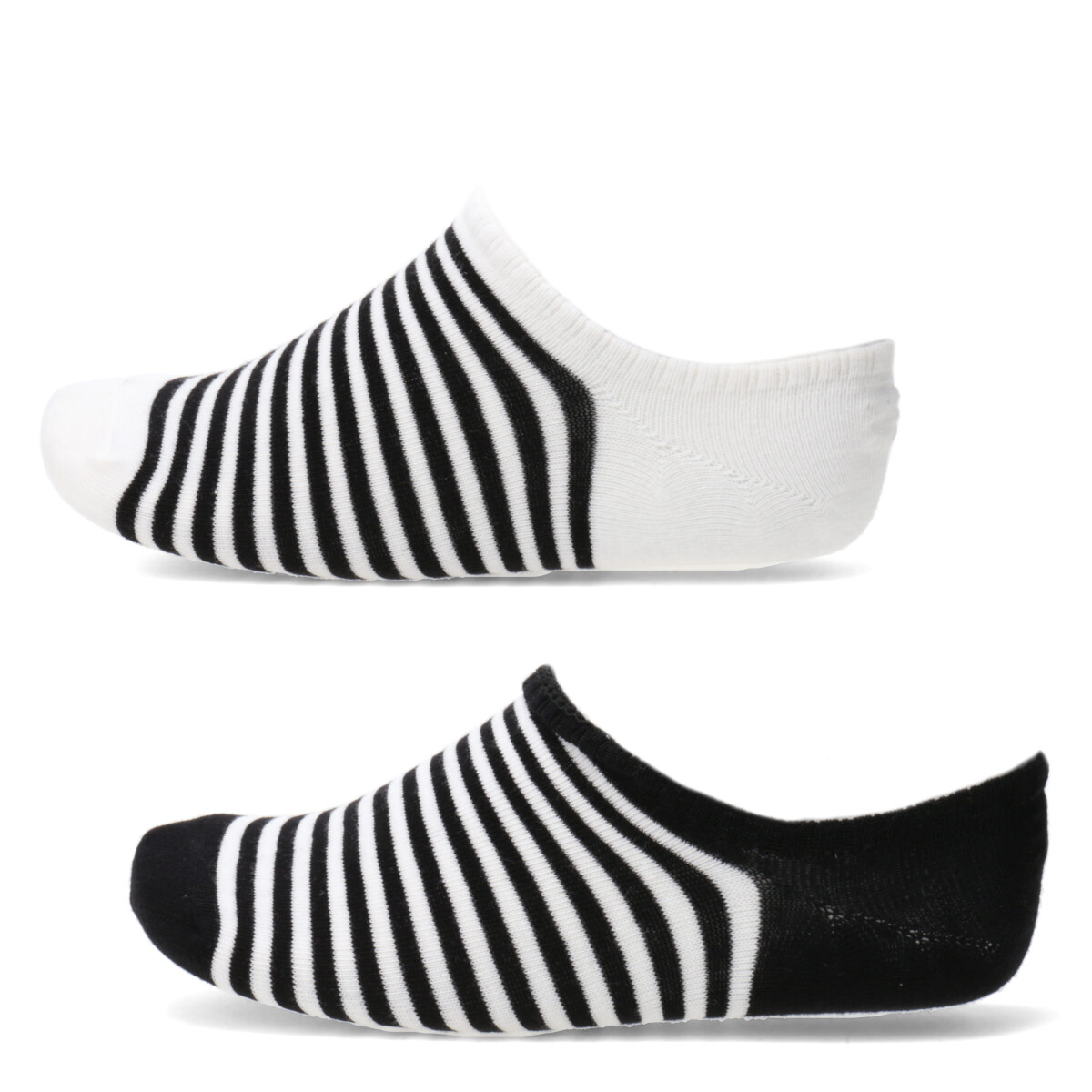 Medias Infantiles N+ Rayas x2 - Blanco - Negro 