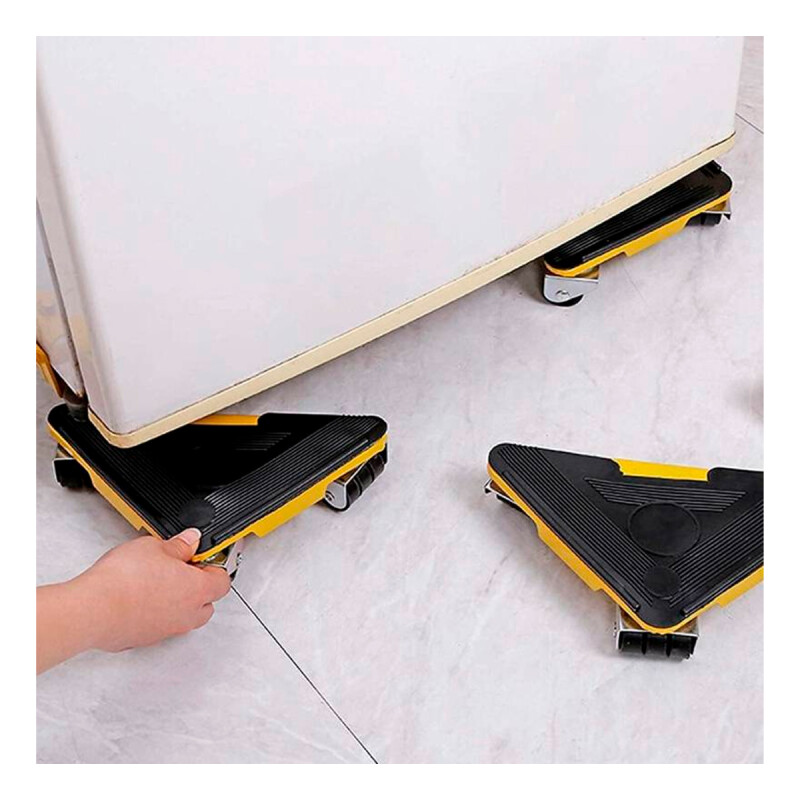 Soporte con ruedas para mueble AMARILLO