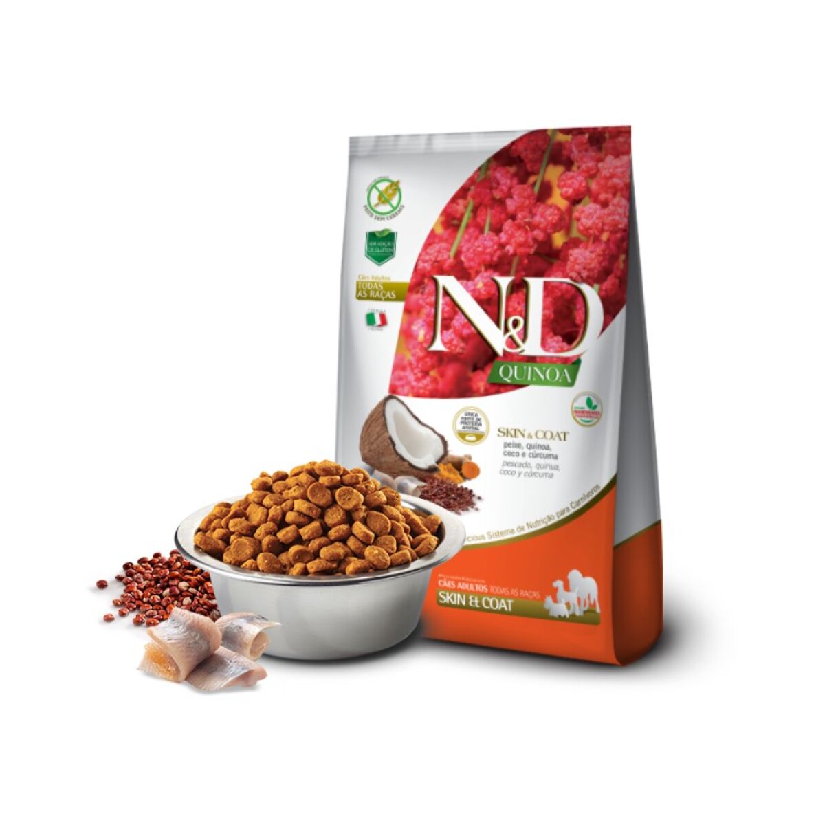 N&D Quinoa Can Piel & Pelo Peixe 2,5 kg 