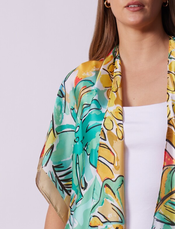 Kimono Flores BEIGE/MULTI