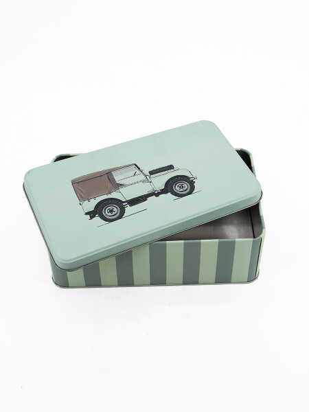 LATA RECTANGULAR ESTAMPADA VERDE