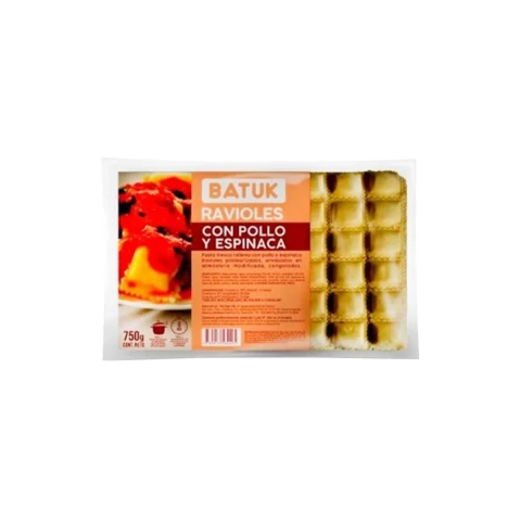 Ravioles de Pollo y Espinaca Batuk 750Grs Ravioles de Pollo y Espinaca Batuk 750Grs