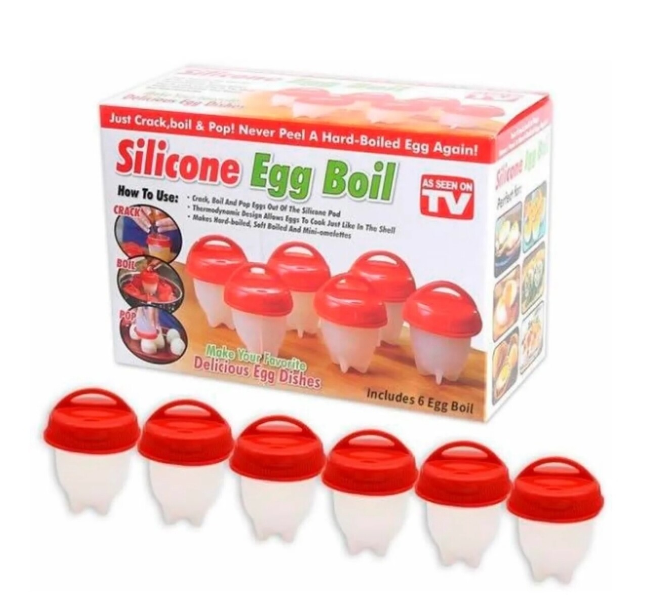 Moldes Silicona Para Huevos X 6 Anti Adherente. 