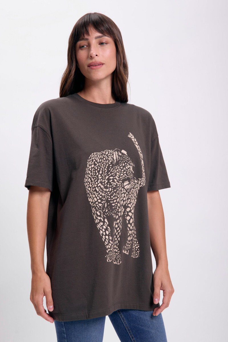 Remera oversize - Gris Oscuro 