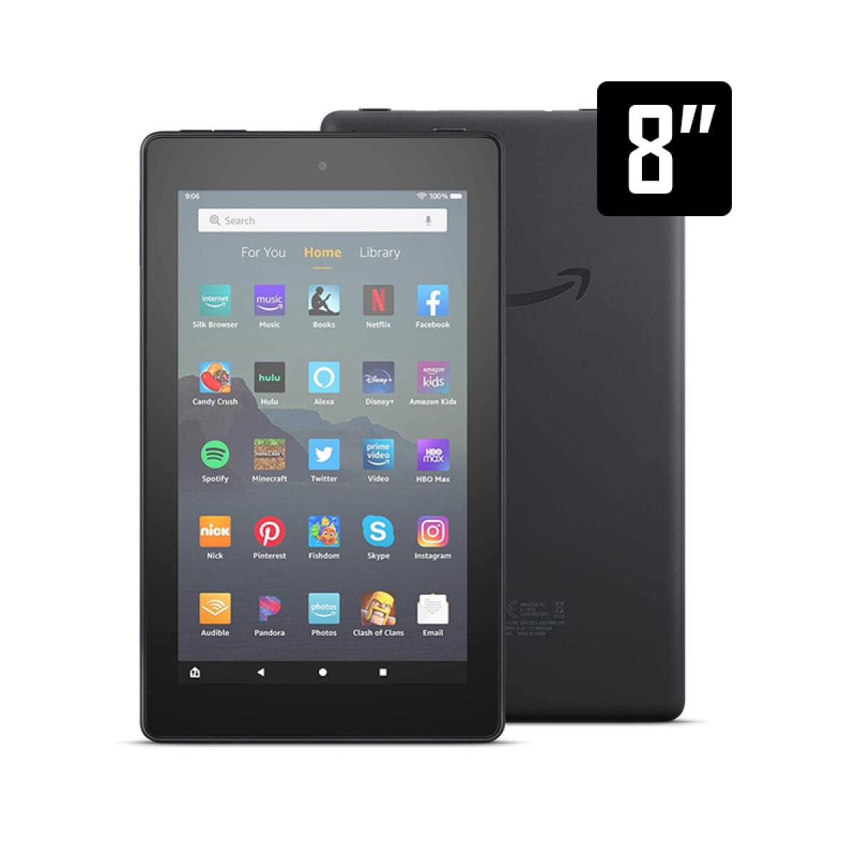 Tablet Amazon Fire HD 8" G8 1.5GB-32GB Black Detalles est. - Unica 
