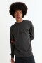 Remera cuello redondo GRIS OSCURO