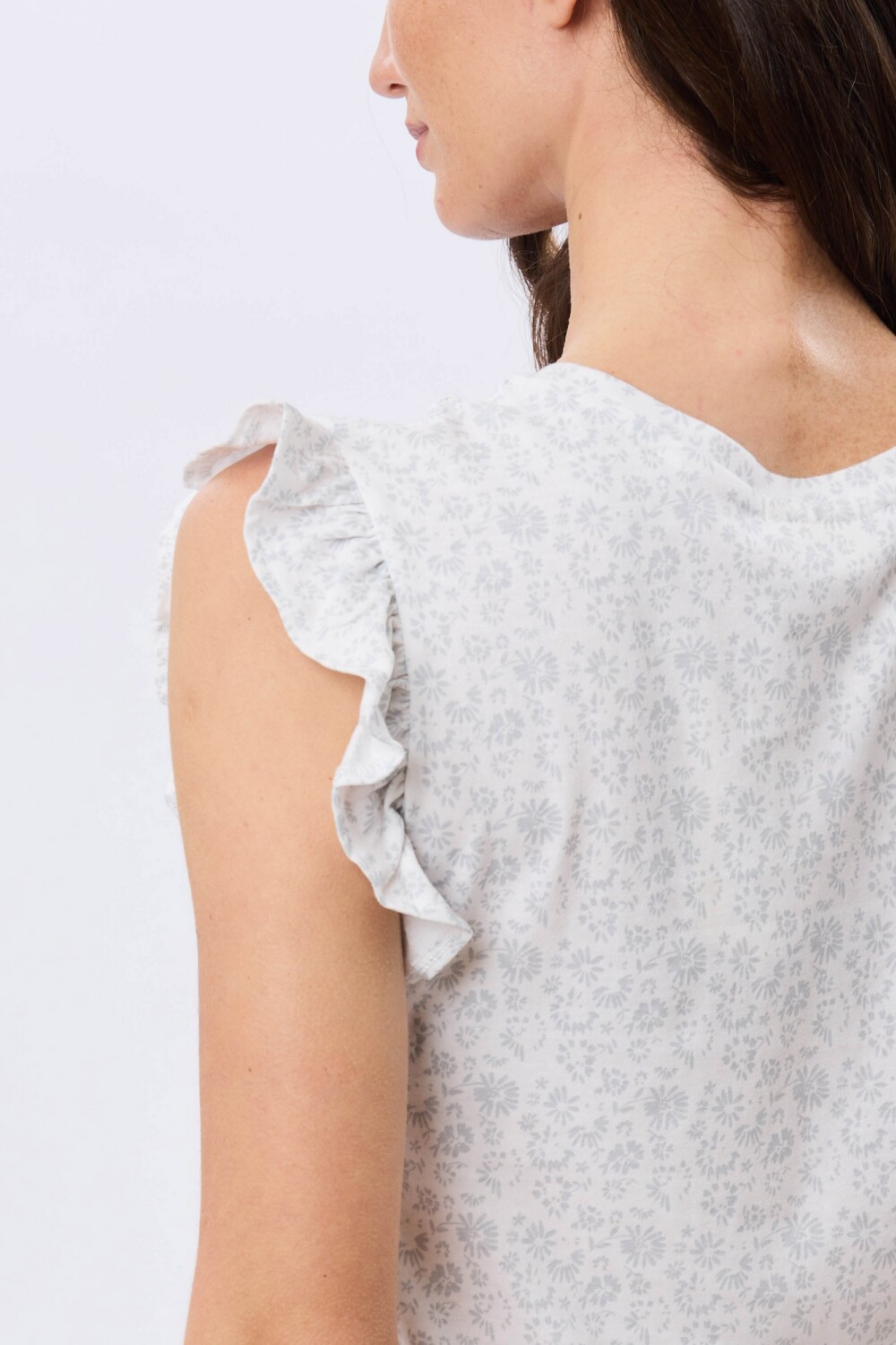 REMERA ESTAMPADA DE ALGODÓN Celeste