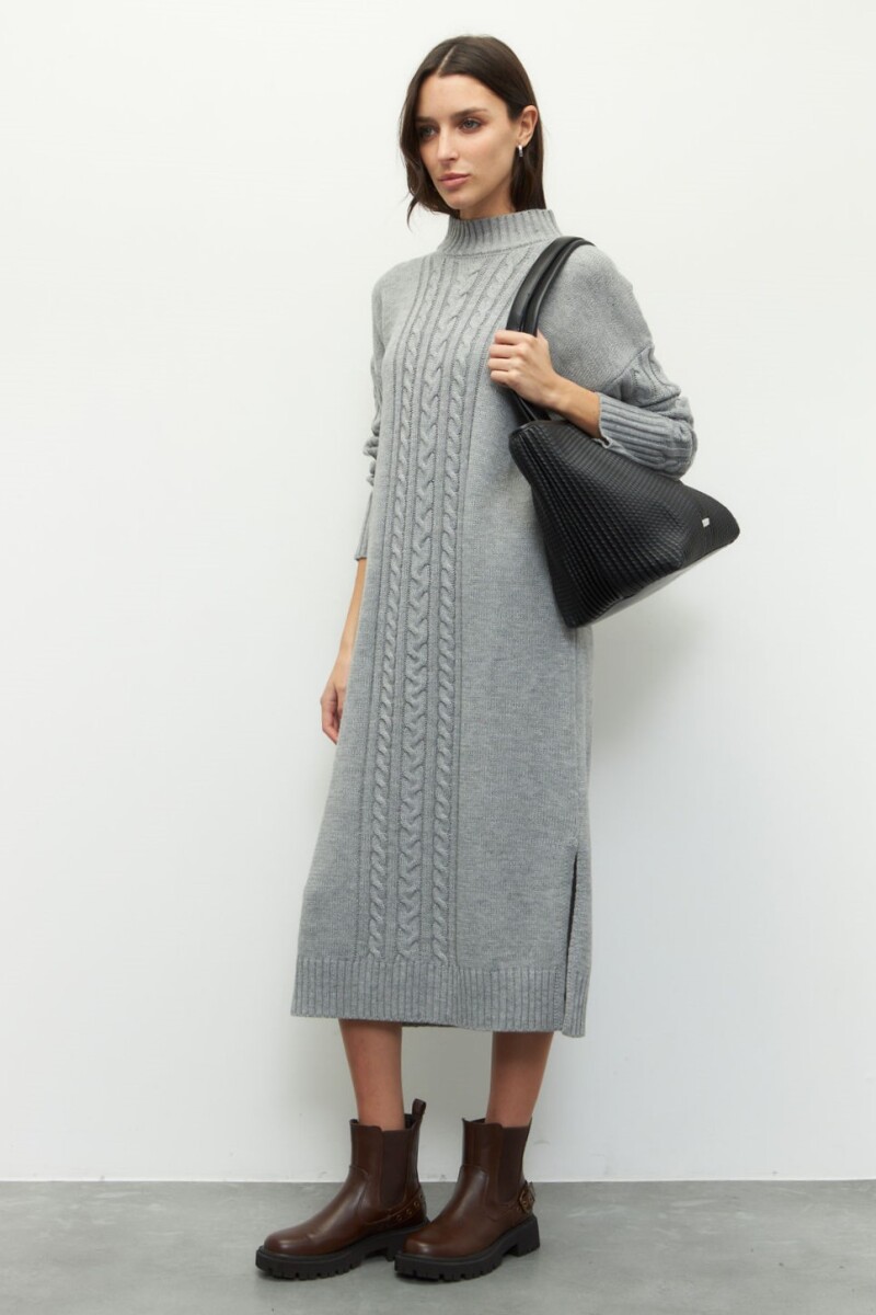 VESTIDO JEX Gris Melange