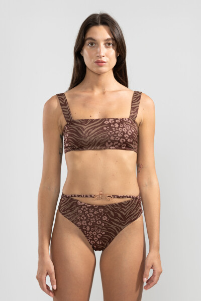 EMMA TOP Feline Chocolate