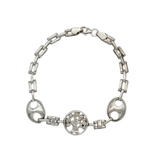 Pulsera Arbol de la vida-Plata 925-Sin Piedra-PU3139 sinpiedra