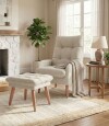 Butaca 1 Cuerpo Living + Puf Nantes Beige