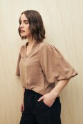 BLUSA PETALO Marron