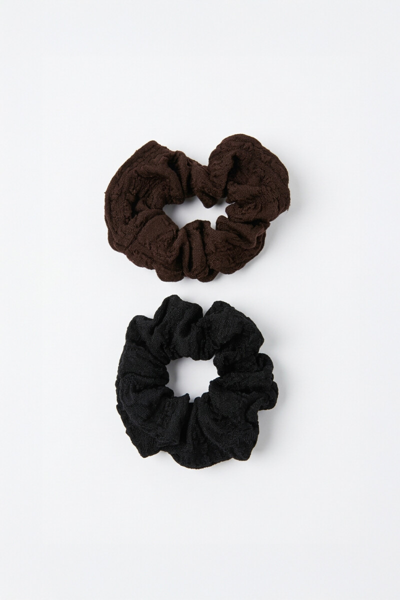 Set de 2 gomitas scrunchie multicolor