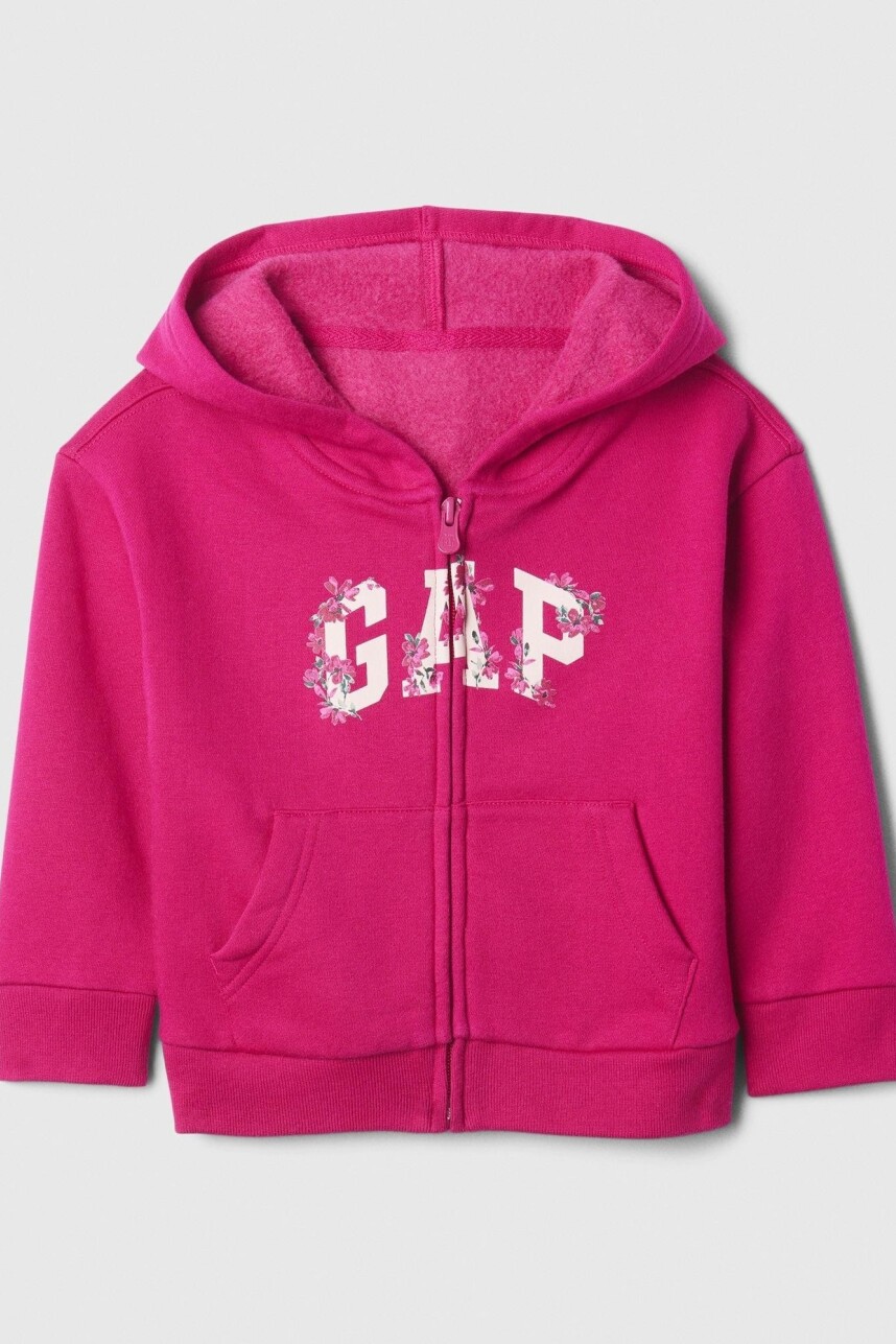 Canguro Con Cierre Logo Gap Toddler Niña Bright Beet