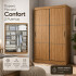Ropero Placard Confort 2 Puertas Premium ártico ROPERO CONFORT 2P/2C ALMENDRA 5552