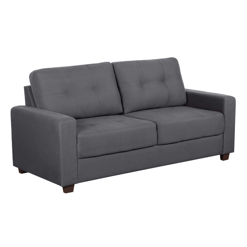 SILLÓN 3 CUERPOS TELA GRIS PIRIA GRIS OSC