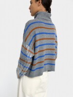 Jersey De Punto A Rayas Con Lentejuelas multicolor