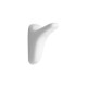 Percha Simple De Baño Brillo Linea Accesorios Color Blanco