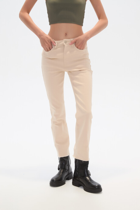 Pantalon Calendre Beige Claro