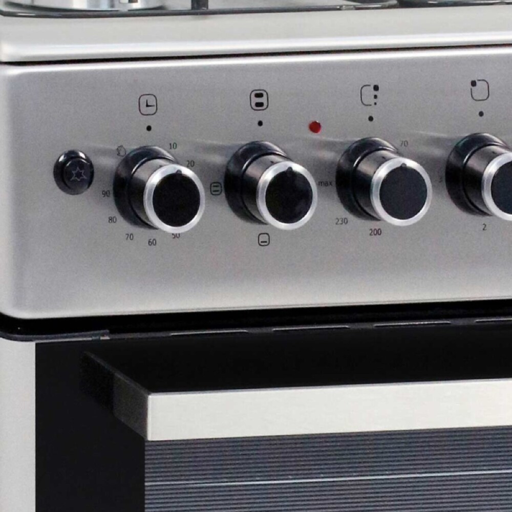 COCINA INOX 3H + 1DISCO HORNO – GRILL - ENCENDIDO-TURBO CONVECCIÓN acero inoxidable