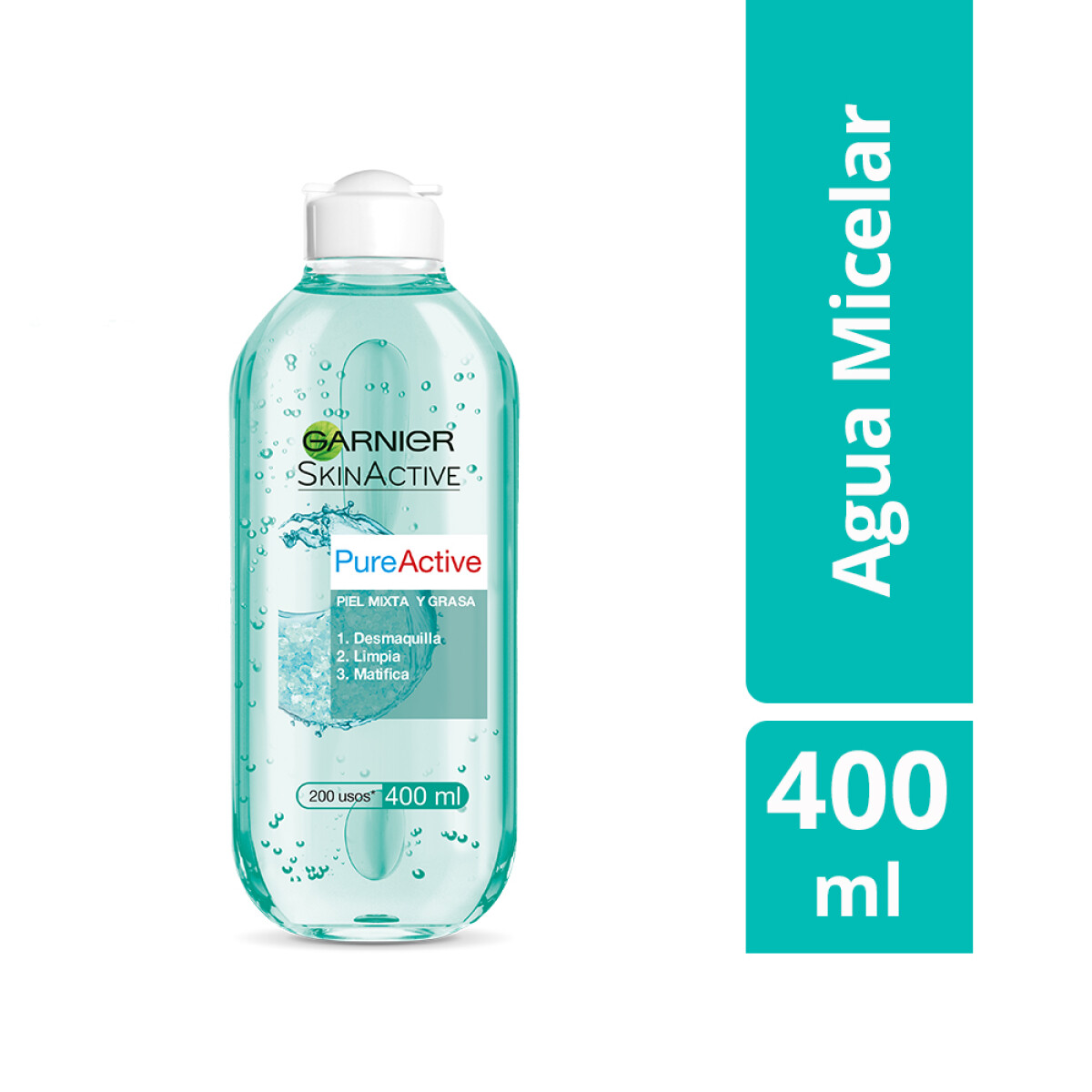 Agua Micelar Garnier Pure Active Pieles Mixtas A Grasas - 001 