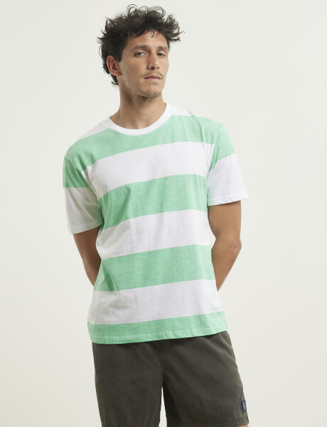 T-shirt Harry Blanco/verde