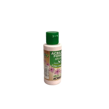 Pintura Acrílica Acrilex Mate 60 ml (Tonos Rosados y Violetas) 813 Rosa Bebé