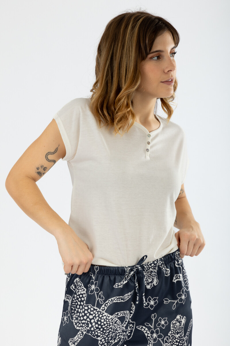 Pijama galileo pantalón Marfil