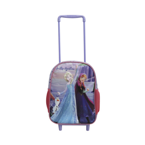 Mochila Infantil Frozen con Carro Tafeta Chica 30 x 23 cm LILA CLARO
