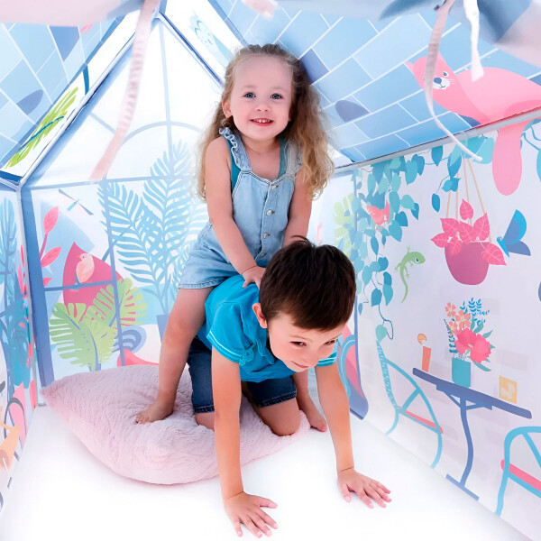 Casa Carpa Infantil C/ Ventana Puerta Plegable 90x120cm Ludi Color Blanco