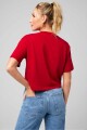 Polo Cotton Boxy Tee Mujer Holly Berry
