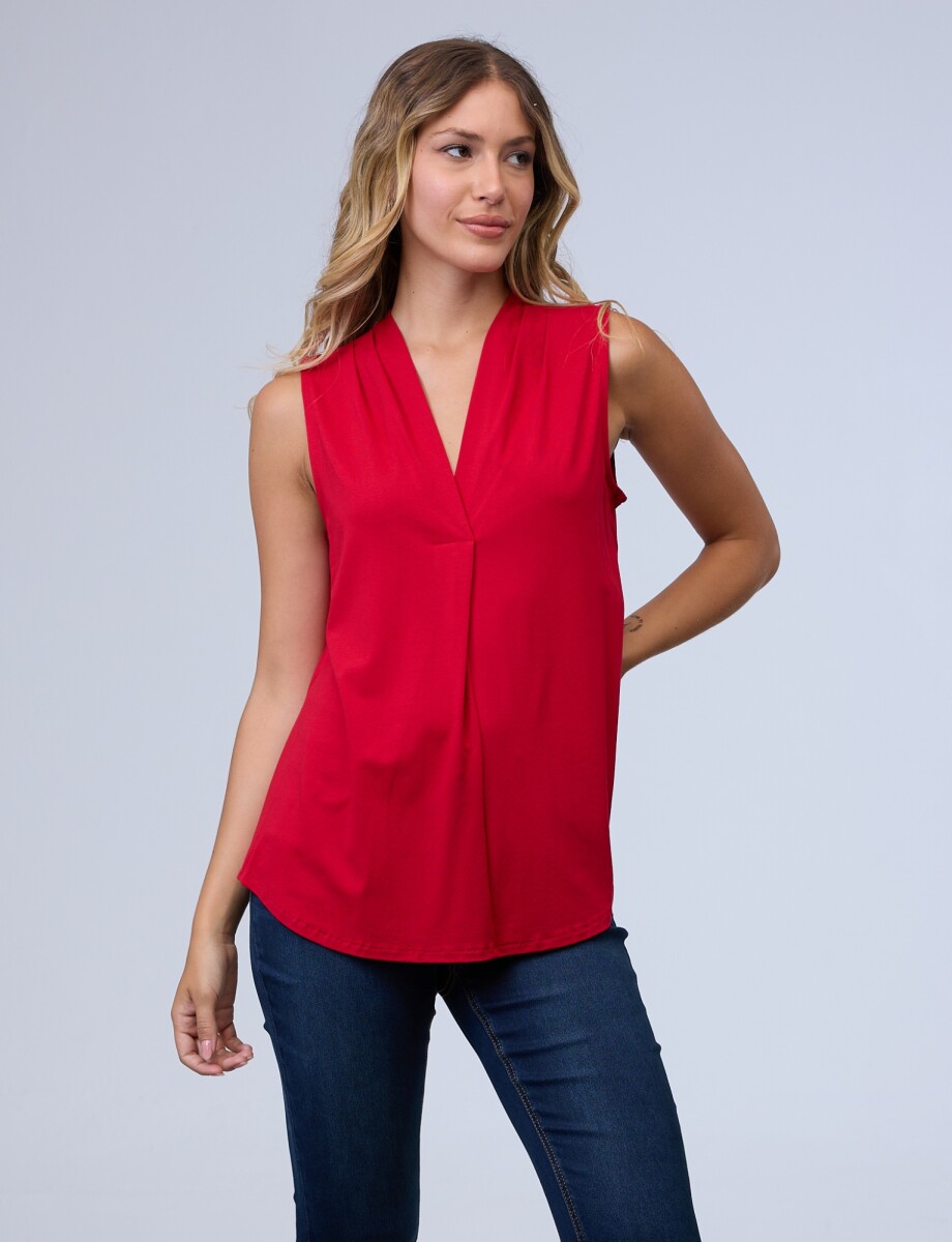 Musculosa Escote V - Rojo 