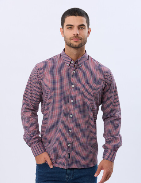 CAMISA SPORT A CUADROS Rojo