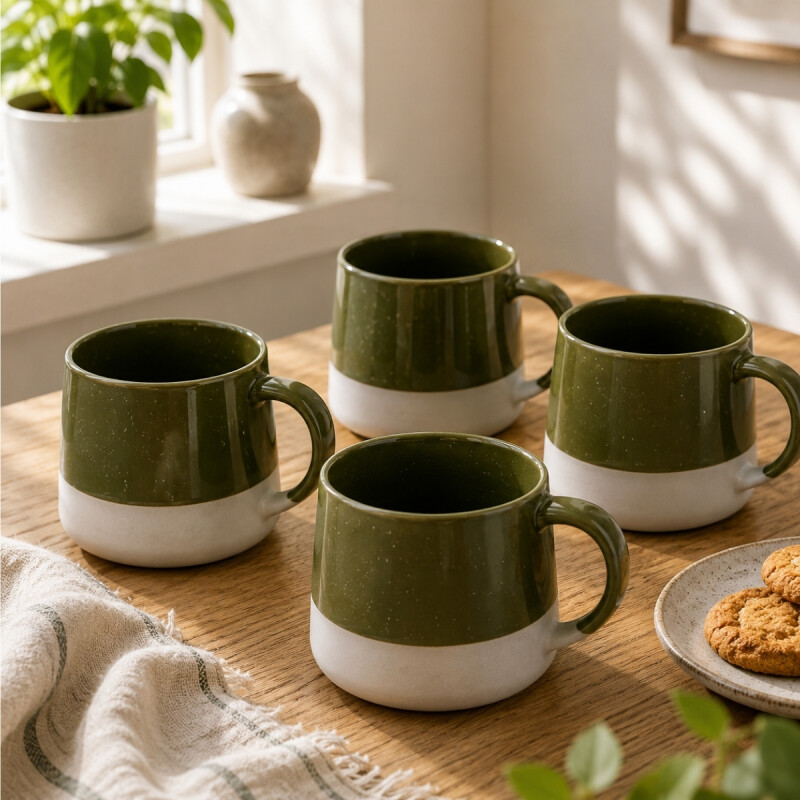 Taza Mug 414 ml VERDE/BLANCO