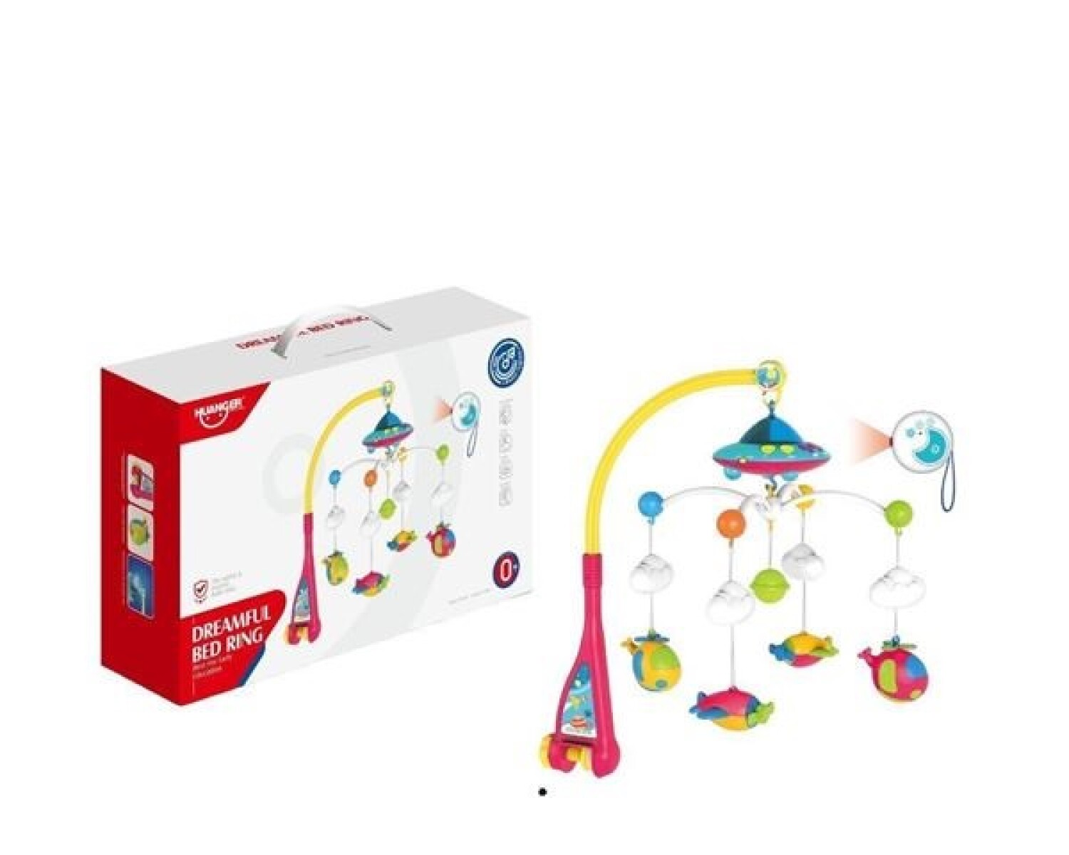 Movil Musical Cuna Para Bebe Proyector Y Control Remoto 
