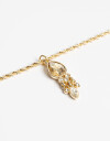 Cadena Corta con Dije Strass Collar Con Charm Acrílico Y Strass - Dorado