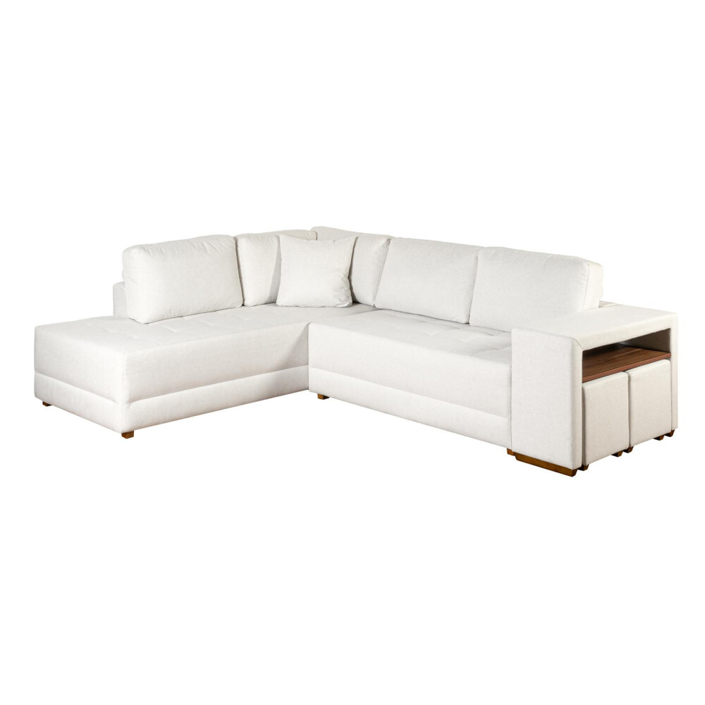 SOFÁ ESQUINERO MÁS DE 4 CUERPOS TELA NATURAL-BEIGE CONNECT II BEIGE