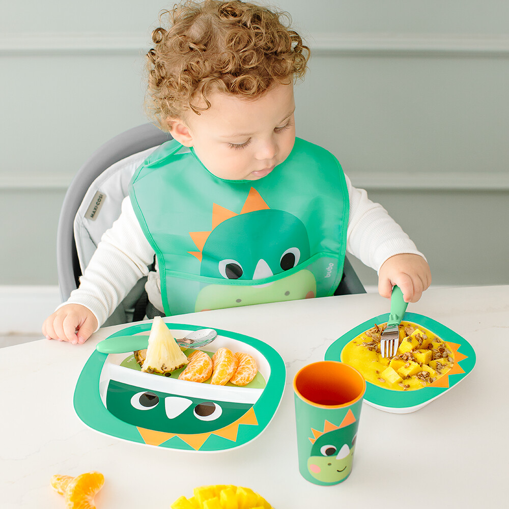 Babero alimentacion BUBAZOO BUBA Dino