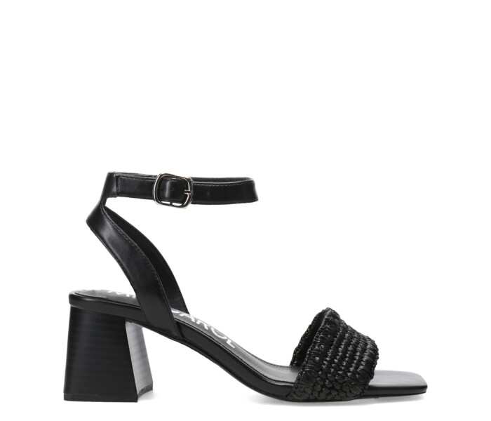 Sandalia RUVO con taco y tobillera Black