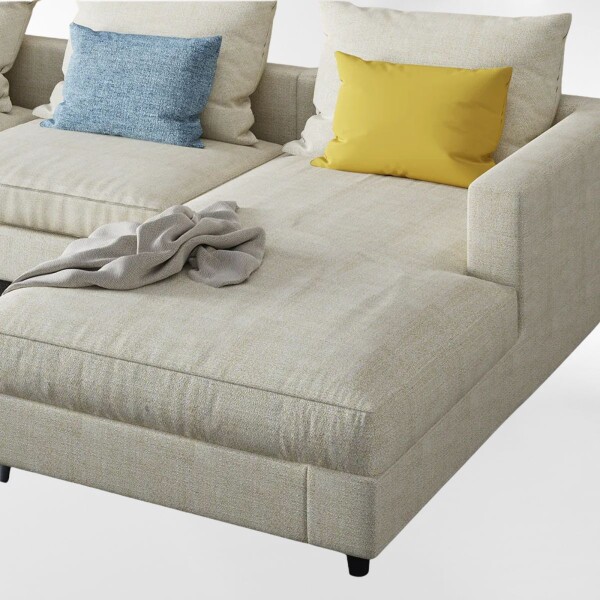 Sofá con chaise RIU Beige - DERECHO