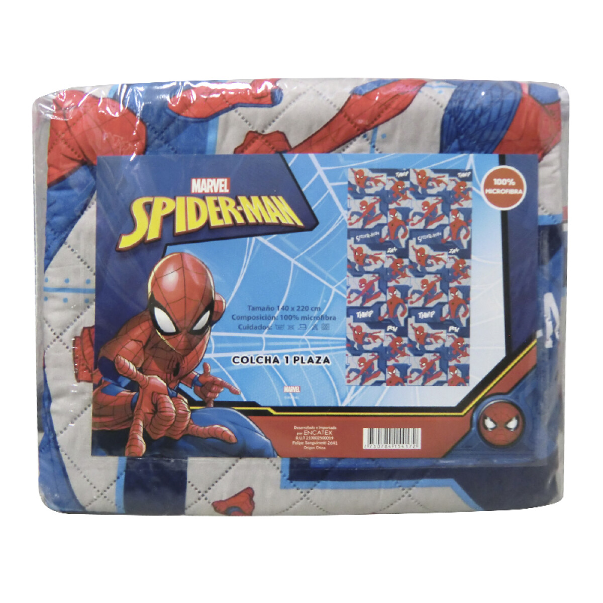 Colcha Infantil 1 Plaza 100% Microfibra - Spiderman 