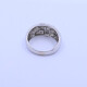 Anillo oro 18k blanco con brillantes baguette y redondos. Anillo oro 18k blanco con brillantes baguette y redondos.