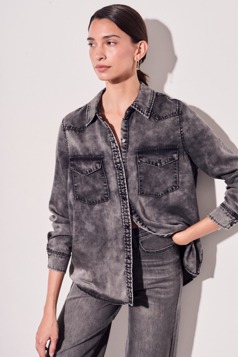 Camisa Denim Gris