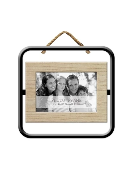 PORTARRETRATOS SIMPLE METAL Y MADERA 23X20X1 CM PORTARRETRATOS SIMPLE METAL Y MADERA 23X20X1 CM