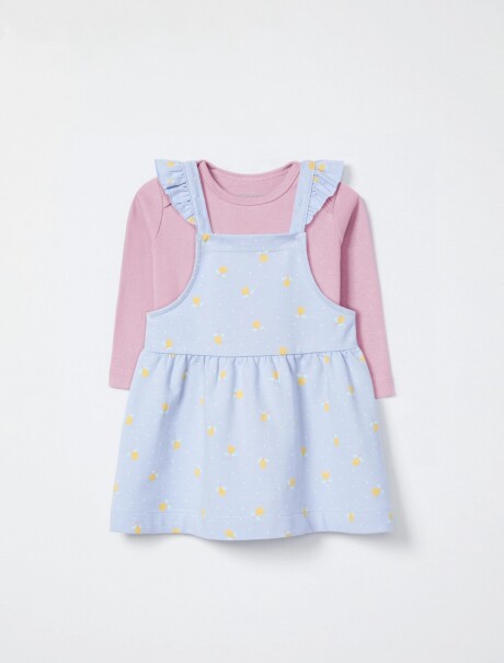 CONJUNTO DE BODY Y ENTERITO DE BEBÉ CELESTE
