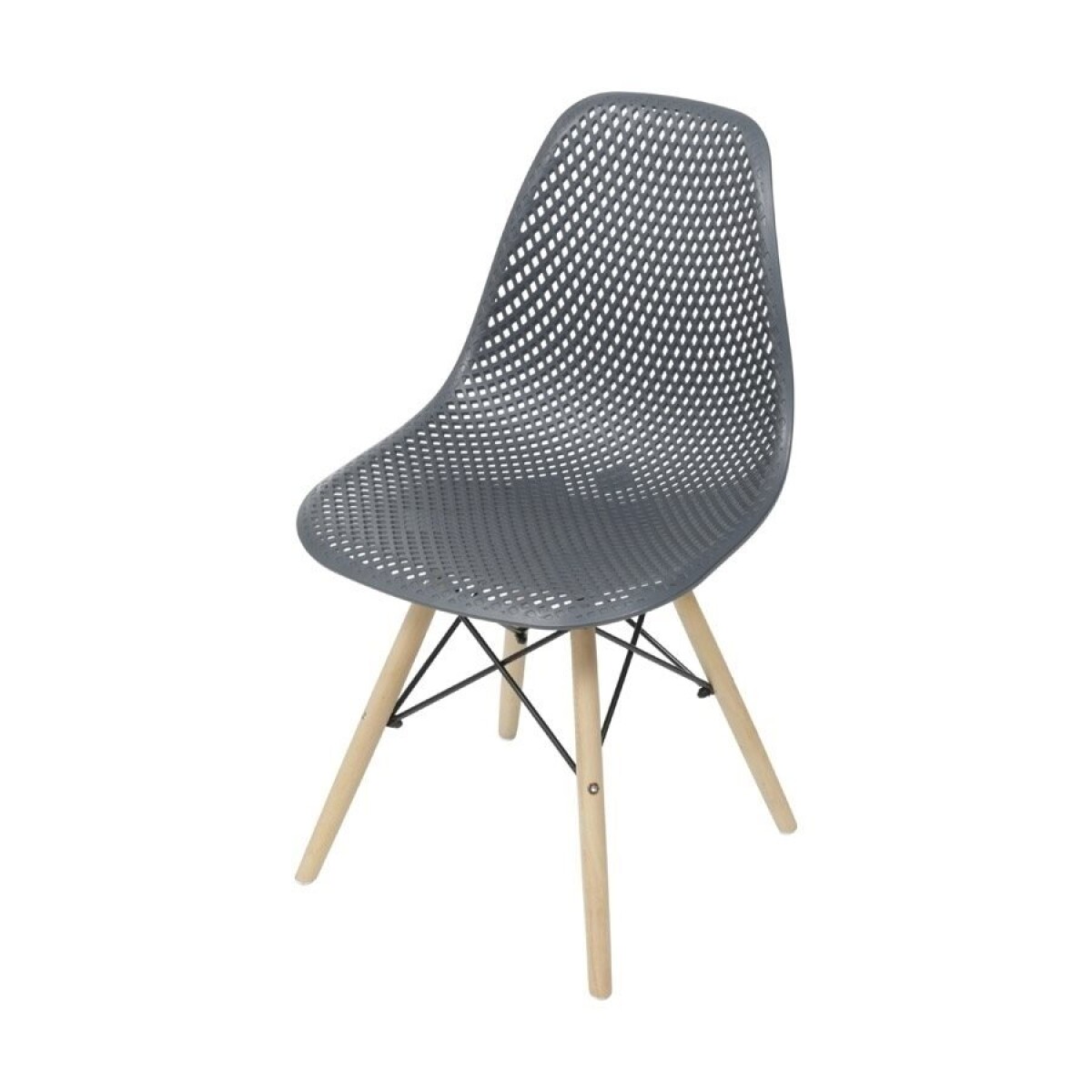 SILLA EAMES COLMENA COMEDOR BASE MADERA NEGRA 