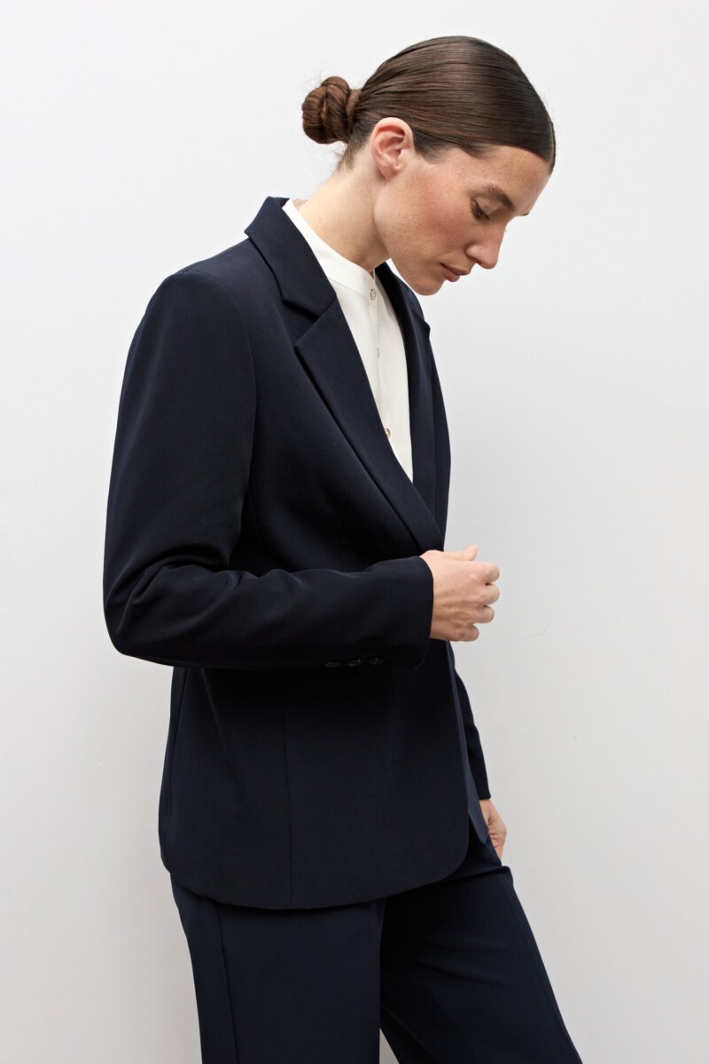 Blazer clásico un botón azul marino