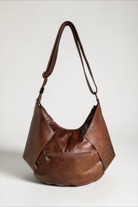 Cartera Gema Chocolate Combinada Con Print Y Arte Cartera Gema Chocolate Combinada Con Print Y Arte